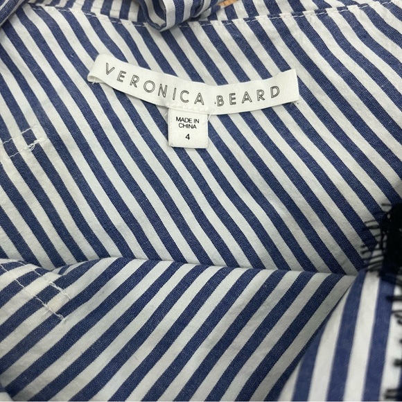 Veronica Beard Isla Striped One Shoulder Blouse - Picture 6 of 11